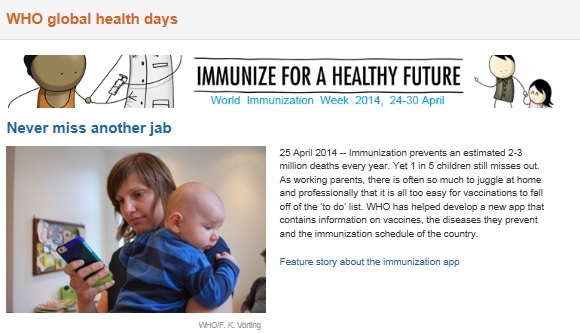 WHO Campaign: Immunize for a healthy future