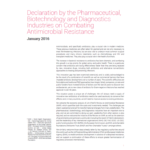 Declaration by the Pharmaceutical, Biotechnology and Diagnostics Industries on Combating Antimicrobial Resistance