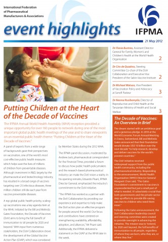 IFPMA event highlights: putting children at the heart of the decade of vaccines