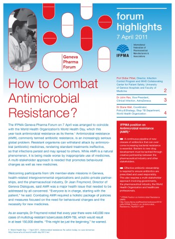 IFPMA event highlights: How to combat antimicrobial resistance?