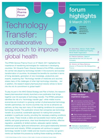 Technology transfer: a collaborative approach to improve global health