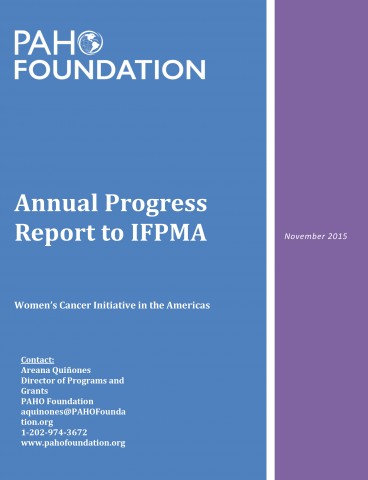 PAHO Foundation annual progress report to IFPMA