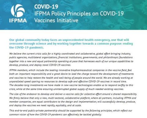 IFPMA Policy Principles on COVID-19 Vaccines Initiative